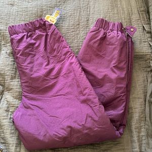Purple snow pants L